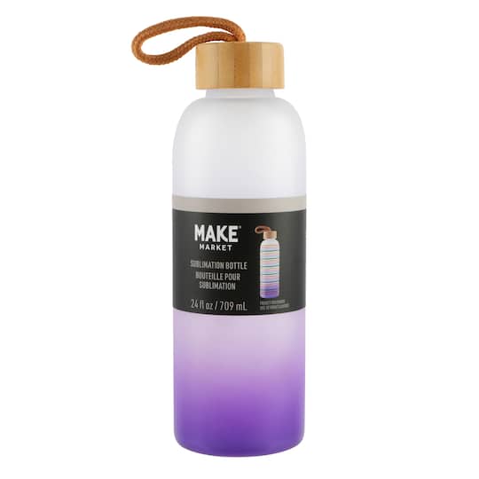 12 Pack: 24oz. Frosted Glass Sublimation Bottle by Make Market